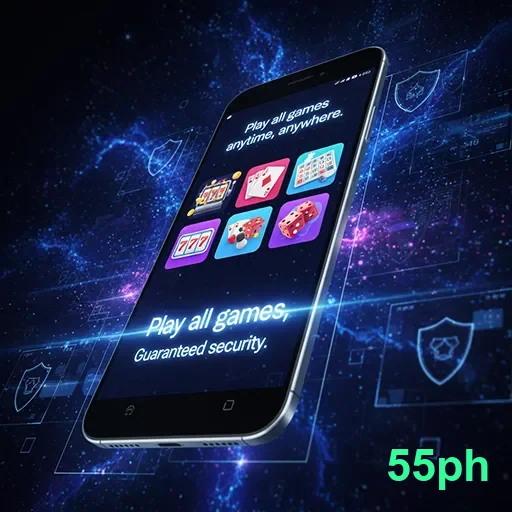 Mobile user enjoying exciting casino games on 55ph